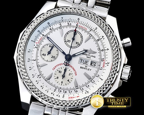 브라이틀링 Bentley GT 44mm SS/SS White BP Asia 7750 -BSW0319B