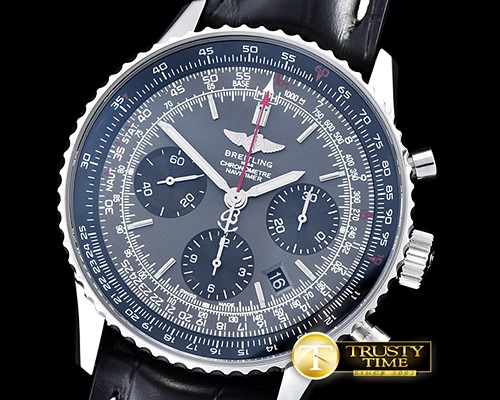 브라이틀링 Navitimer SS/LE Grey/Black Asia 7750 Mod -BSW0321D