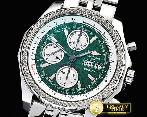 브라이틀링 Bentley GT 44mm SS/SS Green Textured BP Ult Asia 7750 -BSW0334D