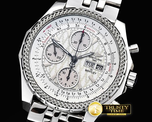 브라이틀링 Bentley GT 44mm SS/SS White Pattern BP Ult Asia 7750 -BSW0334E