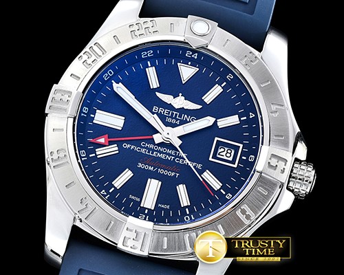 브라이틀링 Avenger II GMT A3239011 SS/RU Blue GF A2836 -BSW0336A