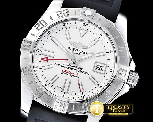 브라이틀링 Avenger II GMT A3239011 SS/RU White GF A2836 -BSW0336C