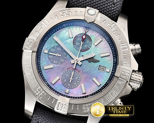 브라이틀링 Avenger Chronograph TI/NY Blue MOP ANF Asia 7750 -BSW0342B