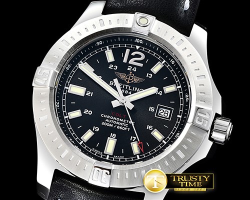 브라이틀링 Colt 44mm Automatic SS/LE Black GF Asia 2824 -BSW0345A