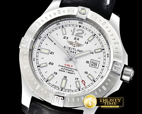 브라이틀링 Colt 44mm Automatic SS/LE White GF Asia 2824 -BSW0345B