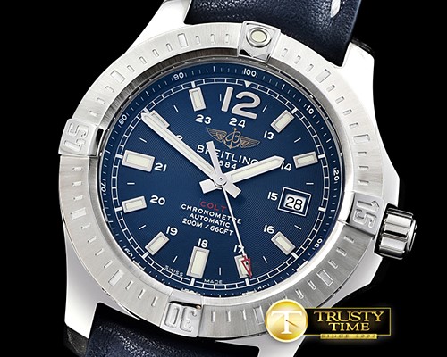브라이틀링 Colt 44mm Automatic SS/LE Blue GF Asia 2824 -BSW0345C