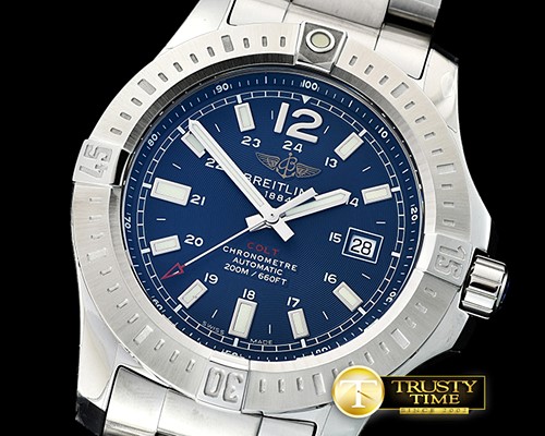 브라이틀링 Colt 44mm Automatic SS/SS Blue GF Asia 2824 -BSW0346A