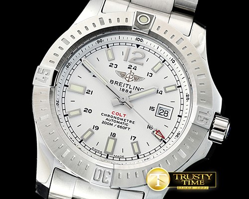브라이틀링 Colt 44mm Automatic SS/SS White GF Asia 2824 -BSW0346B
