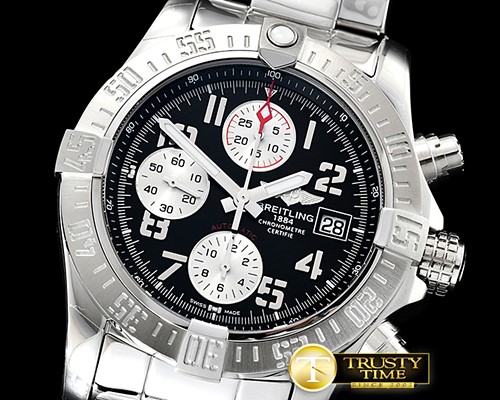 브라이틀링 Avenger II Chronograph 43mm SS/SS Blk/Wht GF A7750 -BSW0350D