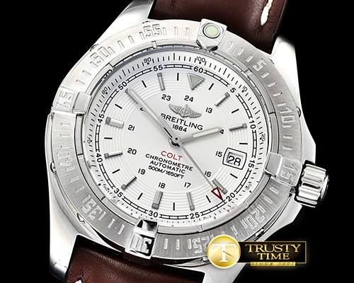 브라이틀링 AeroMarine Colt II 44mm SS/LE White ANF Asia 2836 -BSW0351B