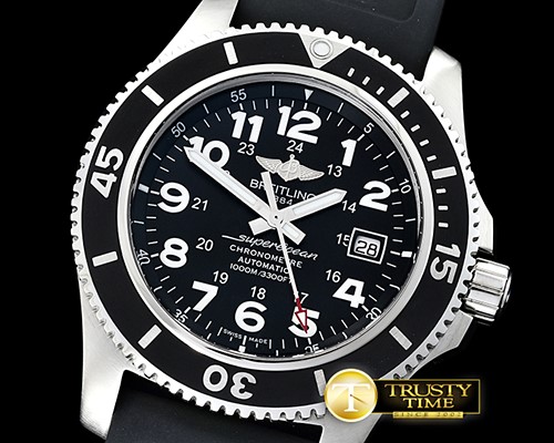 브라이틀링 SuperOcean II 44mm SS/RU Black/Num GF Asia 2824 -BSW0353A