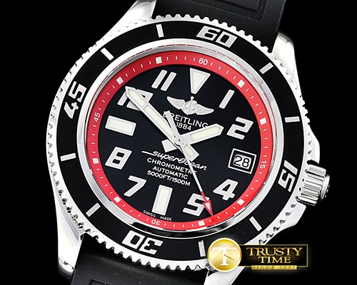 브라이틀링 SuperOcean II 42mm SS/RU Blk/Red GMF Asia 2824 -BSW0356B