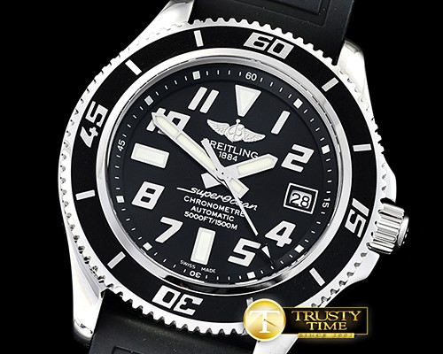 브라이틀링 SuperOcean II 42mm SS/RU Blk/Blk GMF Asia 2824 -BSW0356C
