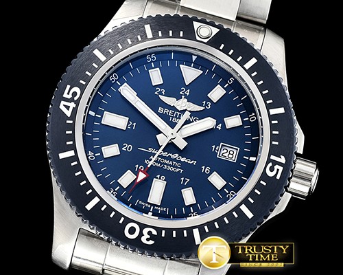 브라이틀링 SuperOcean 44 Stainless SS/SS Blue/Stk GF Asia 2824 -BSW0358A