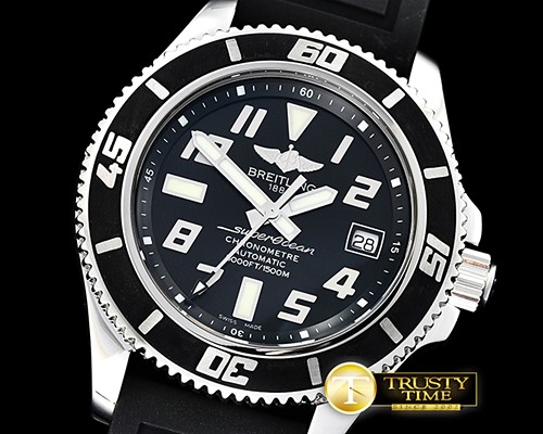 브라이틀링 SuperOcean II 42mm SS/RU Black/Black ZF Asia 2836 -BSW0359A