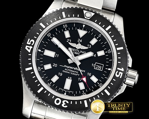 브라이틀링 SuperOcean 44 Stainless SS/SS Black/Stk GF Asia 2824 -BSW0360B
