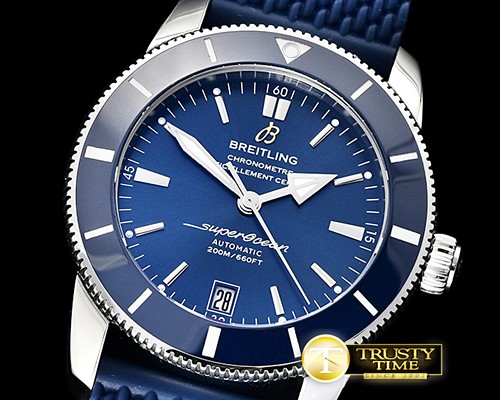 브라이틀링 Superocean Heritage II 42mm SS/RU Blue GF MY9015 Mod -BSW0364A