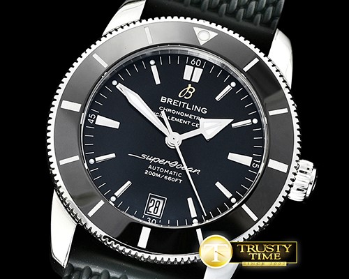 브라이틀링 Superocean Heritage II 42mm SS/RU Black GF MY9015 Mod -BSW0364B