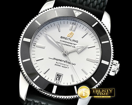 브라이틀링 Superocean Heritage II 42mm SS/RU White GF MY9015 Mod -BSW0365B