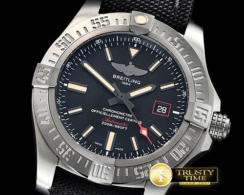 브라이틀링 Avenger BlackBird 44mm DLC/TI/NY Black GF V3 A2824 -BSW0366