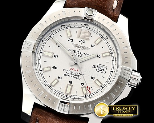 브라이틀링 Colt Automatic 42mm SS/LE White ANF Asia 2836 -BSW0367C