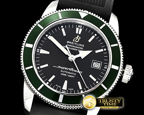 브라이틀링 Superocean II 42mm Grn Bez SS/RU Black JHF Asia 2836 -BSW0369C