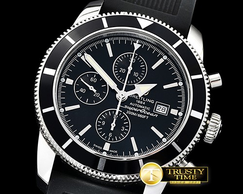 브라이틀링 SuperOcean Heritage II Chronograph SS/RU Blk OMF A7750 -BSW0372
