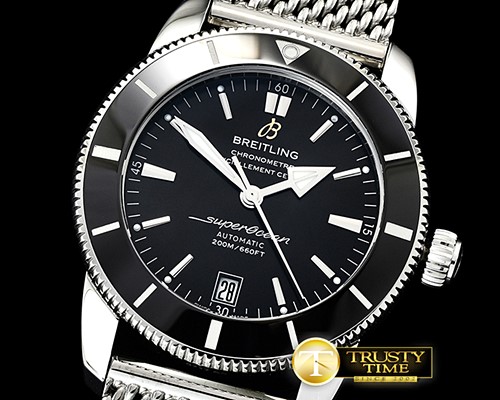 브라이틀링 Superocean Heritage II 42mm SS/SS Black GF MY9015 Mod -BSW0376A