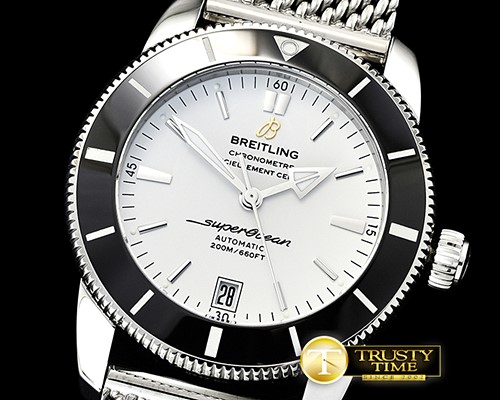 브라이틀링 Superocean Heritage II 42mm SS/SS White GF MY9015 Mod -BSW0376B