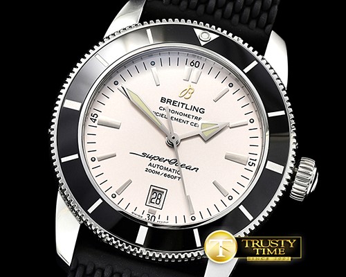 브라이틀링 Superocean Heritage II 42mm SS/RU (Blk) Wht OMF A2836 -BSW0380C