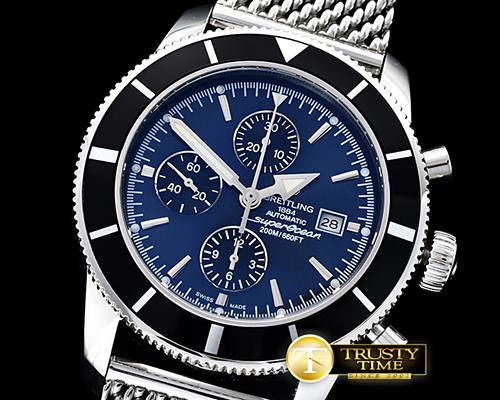브라이틀링 SuperOcean Heritage II Chronograph SS/SS Blue ANF A7750 -BSW0381