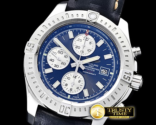 브라이틀링 Colt 44mm Chronograph Automatic SS/LE Blue/Stk A7750 -BSW0384A