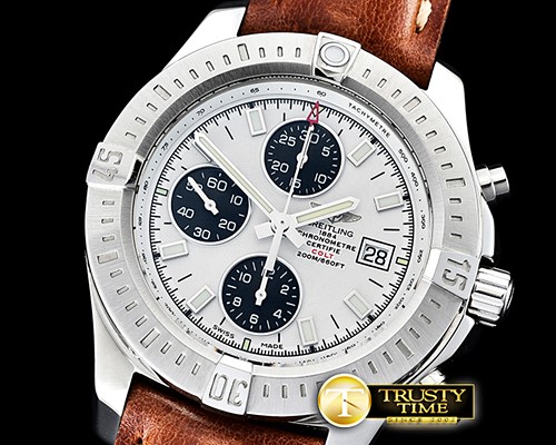브라이틀링 Colt 44mm Chronograph Automatic SS/LE White/Stk A7750 -BSW0384B