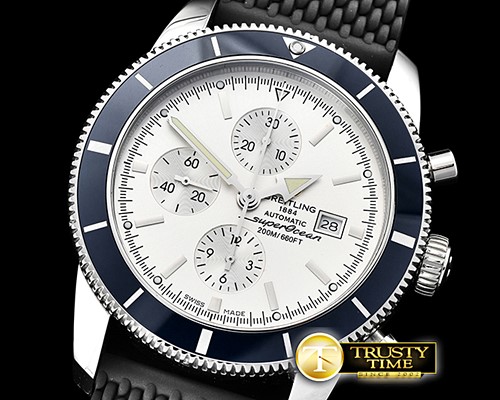 브라이틀링 SuperOcean Heritage II Chrono SS/RU White OMF A7750 -BSW0385A