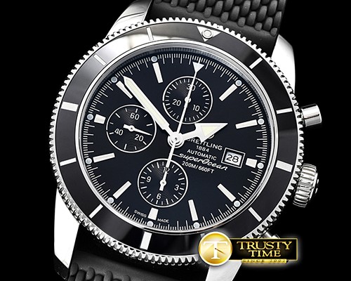 브라이틀링 SuperOcean Heritage II Chrono SS/RU Black OMF A7750 -BSW0385B