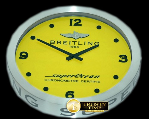 브라이틀링 Dealer Clock SuperOcean Style SS/Ylw Swiss Quartz -BSWCLK001