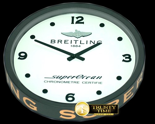 브라이틀링 Dealer Clock SuperOcean Style PVD/Wht Swiss Quartz -BSWCLK003