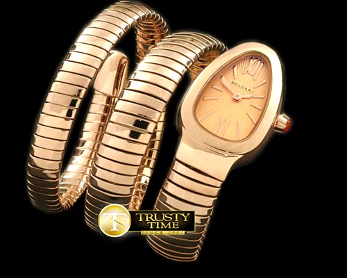 불가리 Serpenti Snake RG Gold Swiss Quartz -BVG0054B