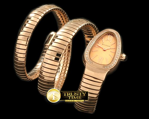 불가리 Serpenti Snake RG Gold Swiss Quartz -BVG0054D