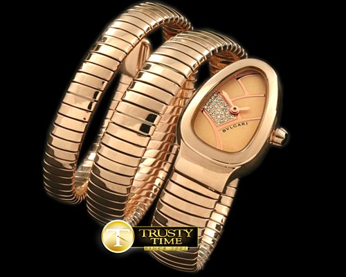 불가리 Serpenti Snake RG Gold/Diam Swiss Quartz -BVG0054F