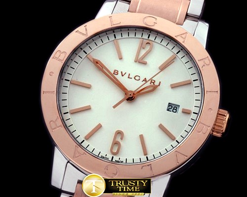불가리 Bvlgari Bvlgari Auto SS/RG White Jap Miyota 9015 -BVG0056A
