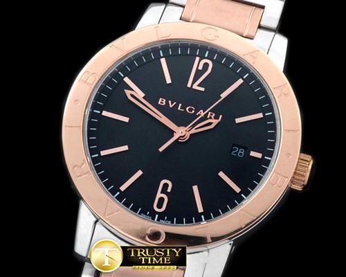 불가리 Bvlgari Bvlgari Auto SS/RG Black Jap Miyota 9015 -BVG0056B