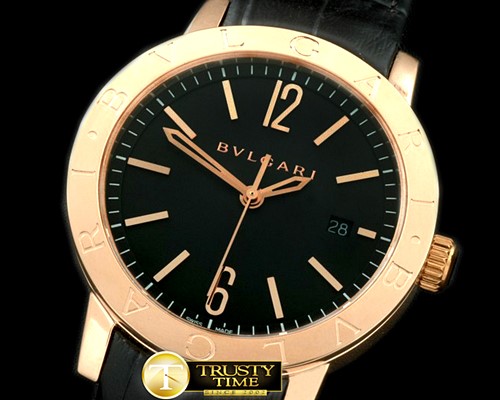 불가리 Bvlgari Bvlgari Auto RG/LE Black Jap Miyota 9015 -BVG0057B