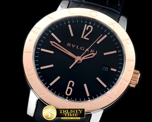 불가리 Bvlgari Bvlgari Auto SS/RG/LE Black Jap Miyota 9015 -BVG0058B