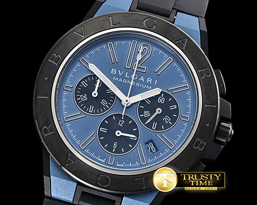 불가리 Diagono Magnesium Chrono PVD/MG/RU Blue VK Qtz -BVG0063D