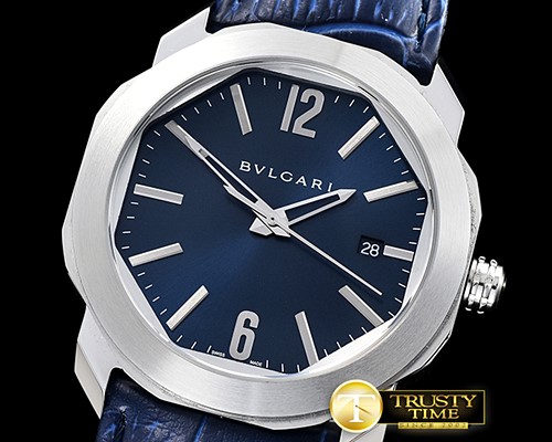 불가리 Octo Solotempo Automatic SS/LE Blue Asia 23J Mod -BVG0065B