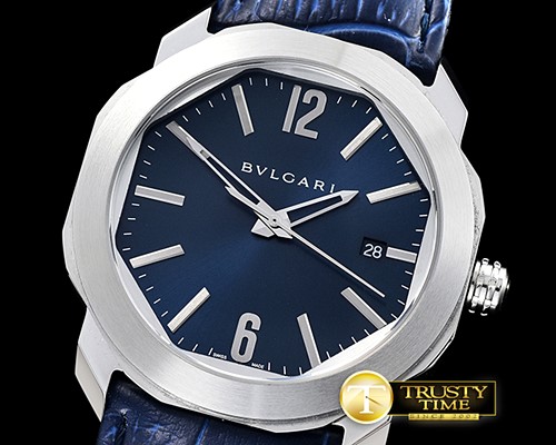 불가리 Octo Solotempo Automatic SS/LE Blue Asia 23J Mod -BVG0069D