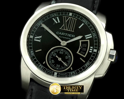 까르띠에 Calibre de Cartier SS/LE Black Asian 2836 -CAR0217