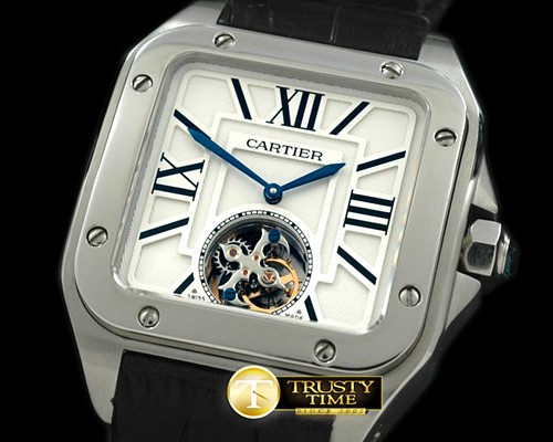 까르띠에 Santos Tourbillon SS/LE White Flying Tourbillon -CAR0222