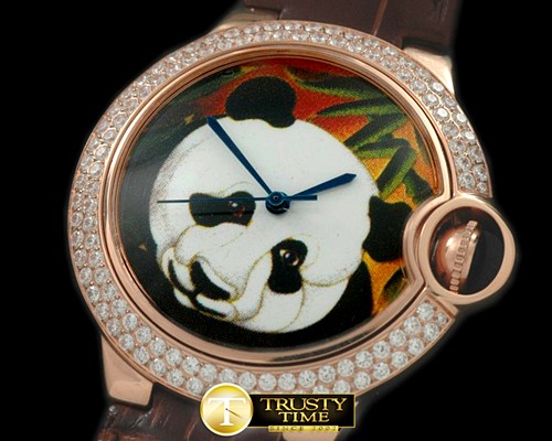 까르띠에 Ballon Bleu de Cartier Mid Porcelain RG/LE Panda -CAR0223B